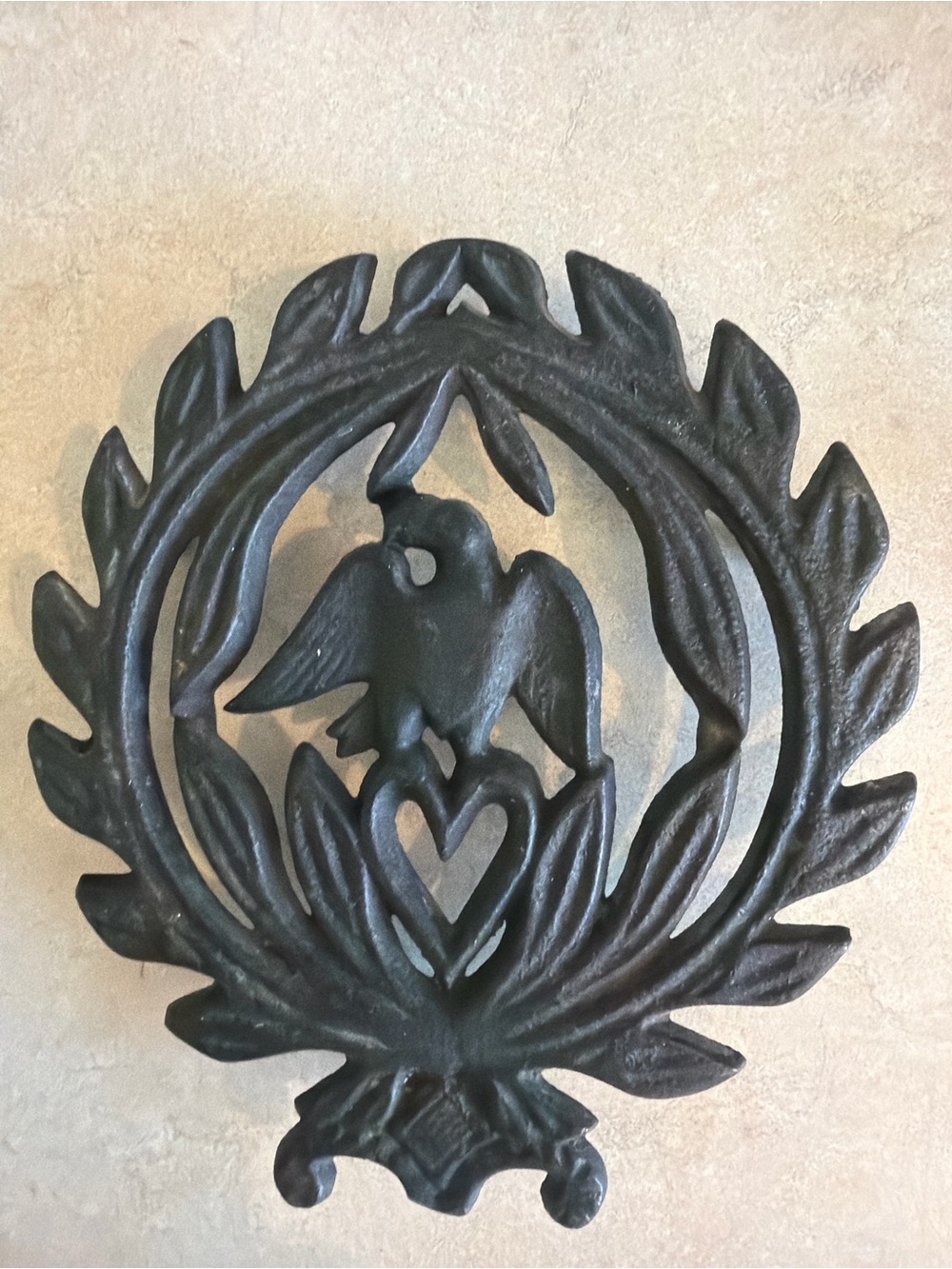 Griswold Black Cast Iron Eagle Footed Trivet
